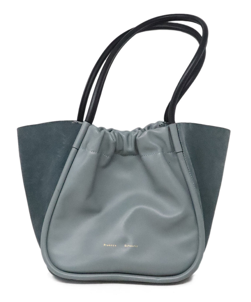  Proenza Schouler Blue Leather & Suede Shoulder Bag 