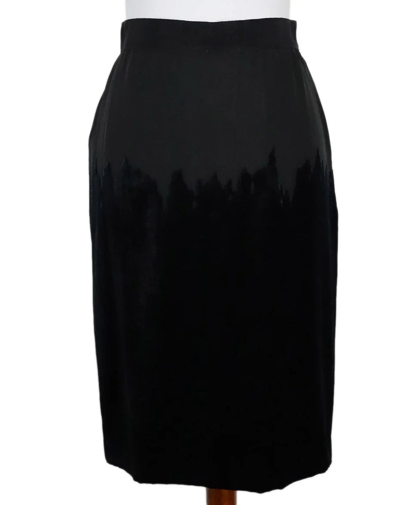 Proenza Schouler Black Wool & Velvet Skirt sz 10 - Michael's Consignment NYC