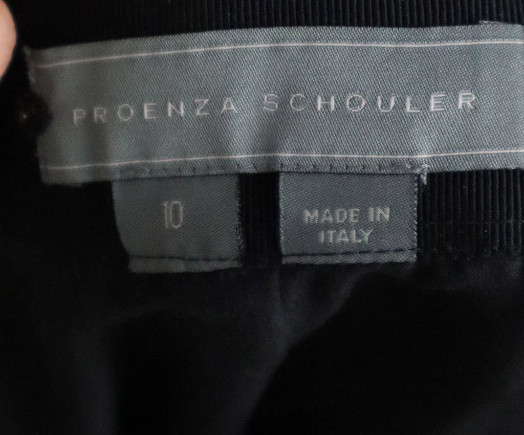 Proenza Schouler Black Wool & Velvet Skirt sz 10 - Michael's Consignment NYC