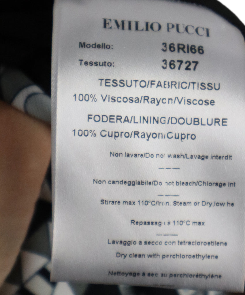 Emilio Pucci Black White & Grey Print Dress 4