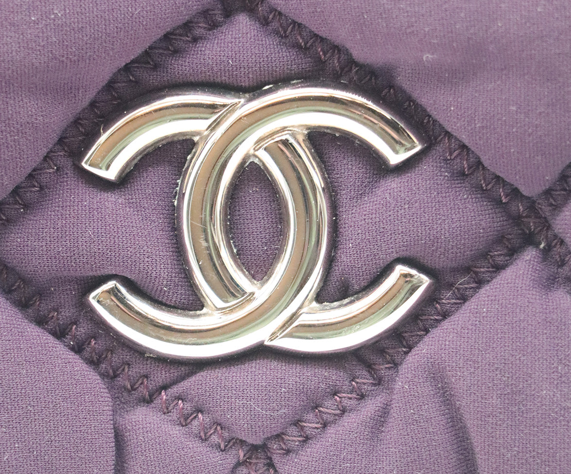 Chanel Purple Quilted Nylon DNR Handbag l Michael's Luxury