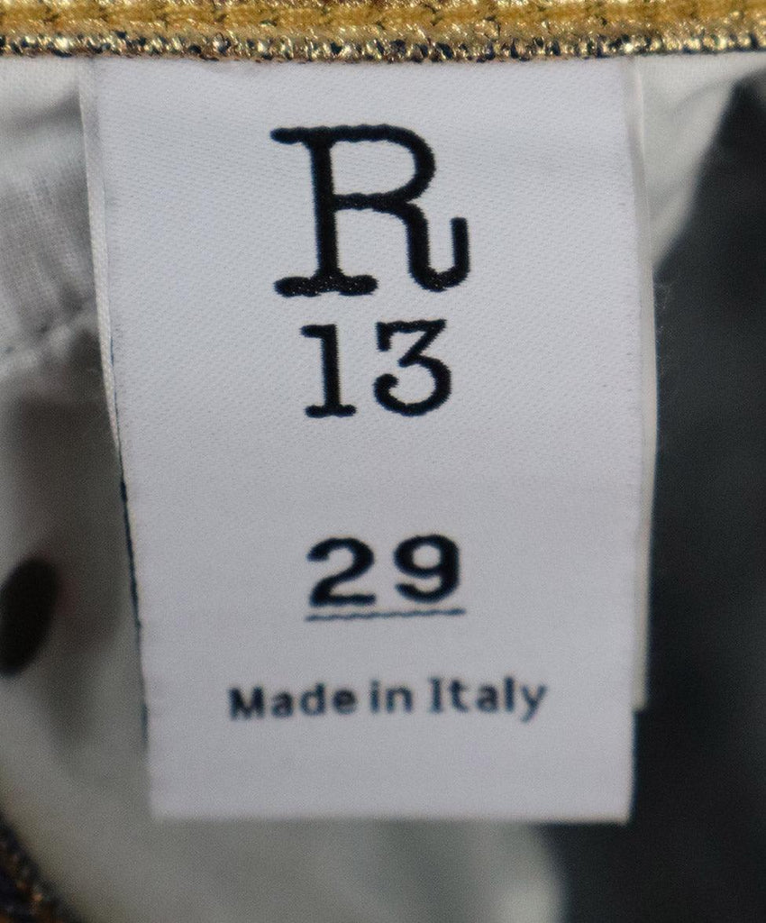 R13 Metallic Gold Jeans sz 4 - Michael's Consignment NYC