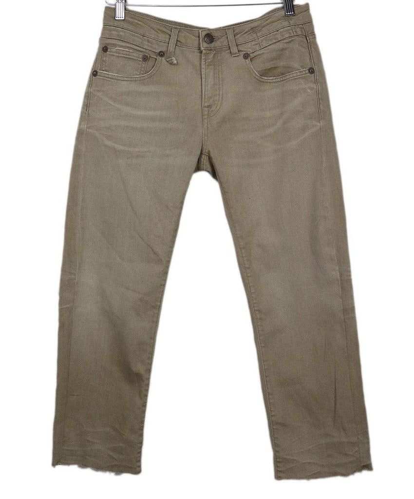 R13 Tan Distressed Jeans sz 4 - Michael's Consignment NYC