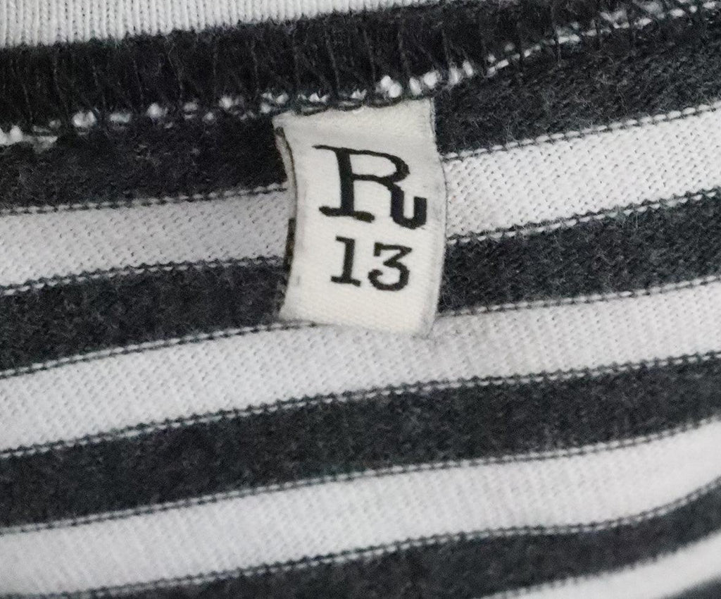 R 13 Grey & White Striped Embroidered Top 3