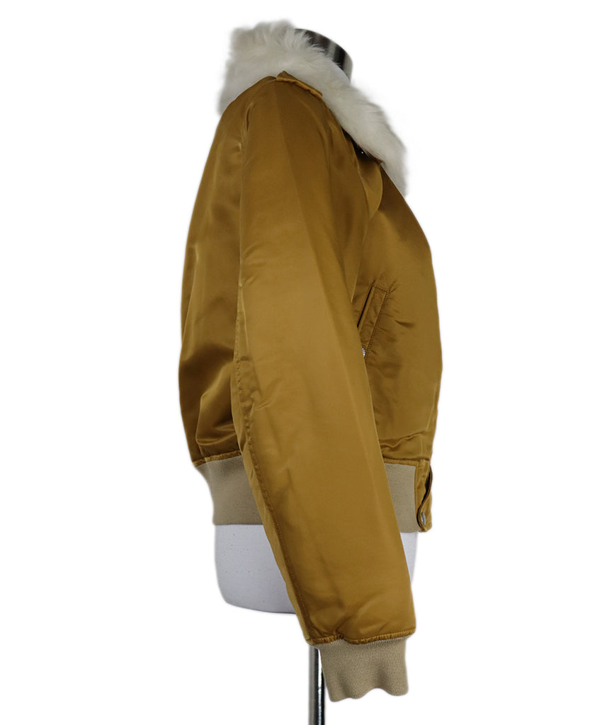 Rag & Bone Mustard & White Fur Collar Jacket 1