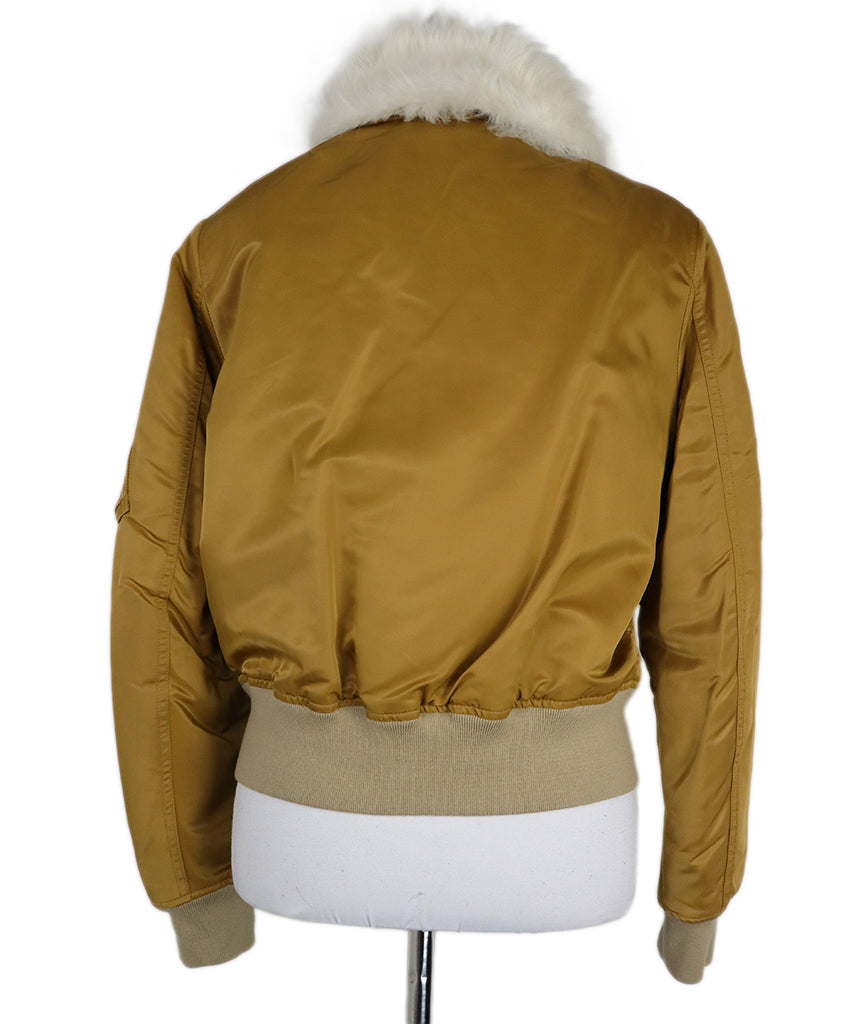 Rag & Bone Mustard & White Fur Collar Jacket 2