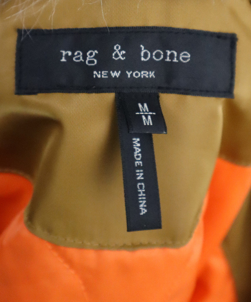 Rag & Bone Mustard & White Fur Collar Jacket 3