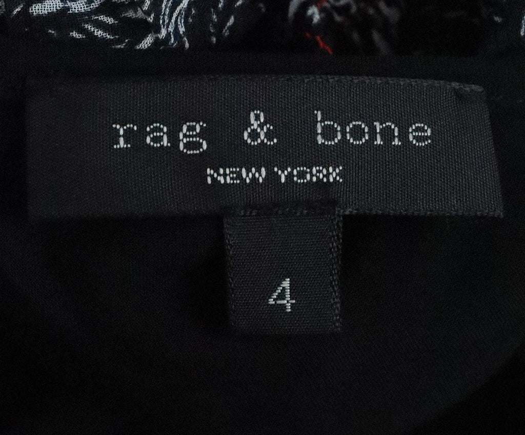 Rag & Bone Black & White Print Silk Dress sz 4 - Michael's Consignment NYC