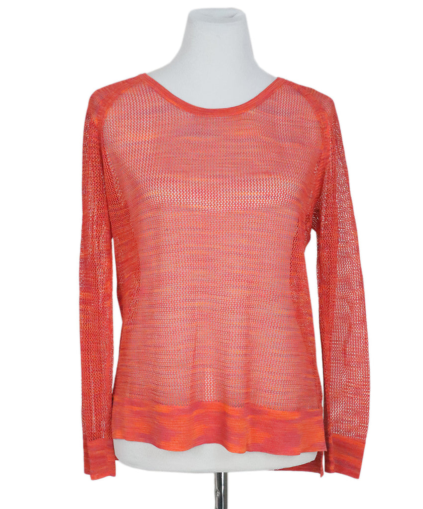 Rag & Bone Orange & Coral Knit Sweater 