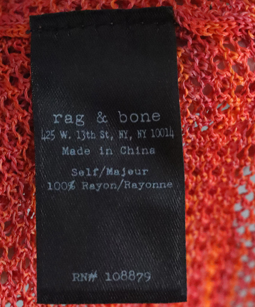 Rag & Bone Orange & Coral Knit Sweater 4