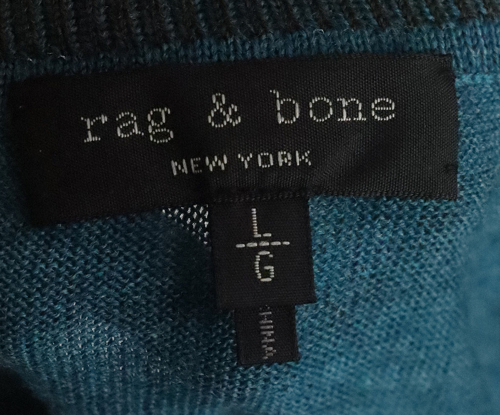 Rag & Bone Teal Merino Wool Sweater 3