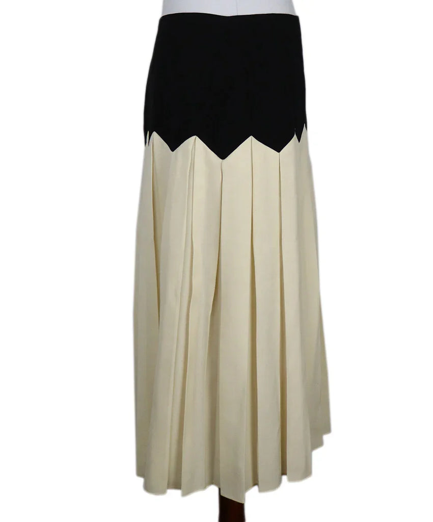 Ralph Lauren B&W Pleated Wool Skirt sz 8 - Michael's Consignment NYC