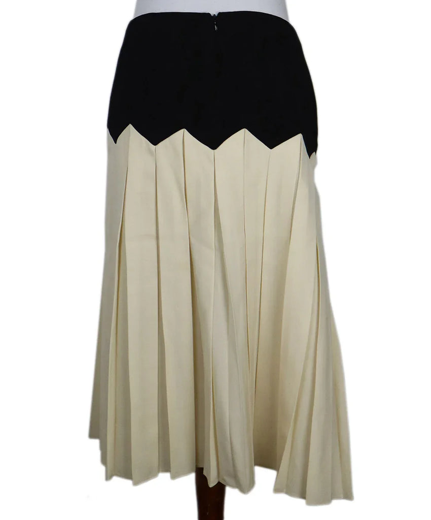 Ralph Lauren B&W Pleated Wool Skirt sz 8 - Michael's Consignment NYC
