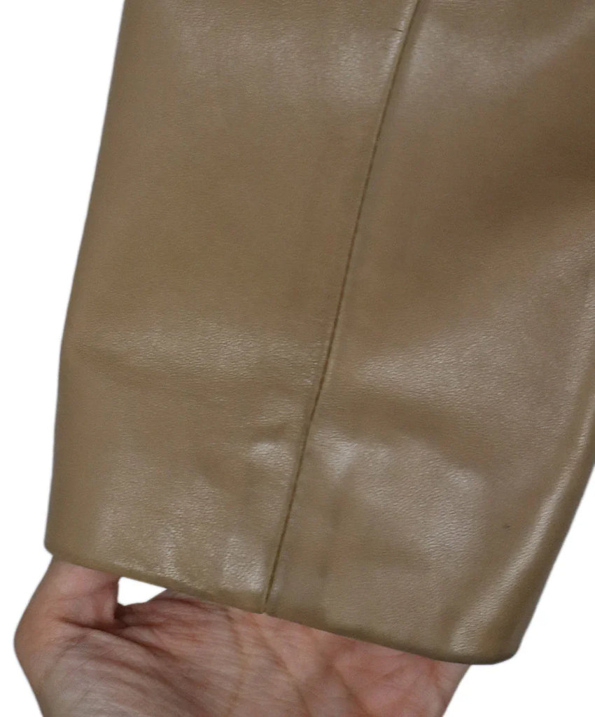 Ralph Lauren Vintage Beige Leather Jacket sz 8 - Michael's Consignment NYC