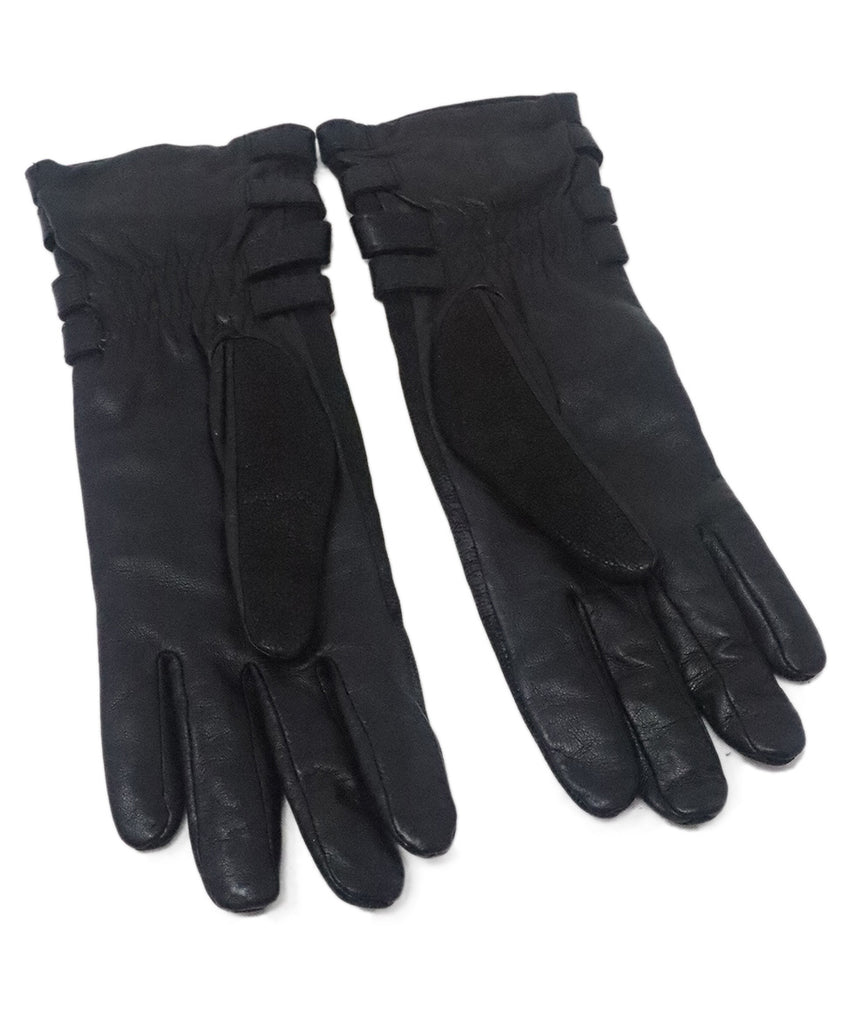 Ralph Lauren Black Leather Gloves 1