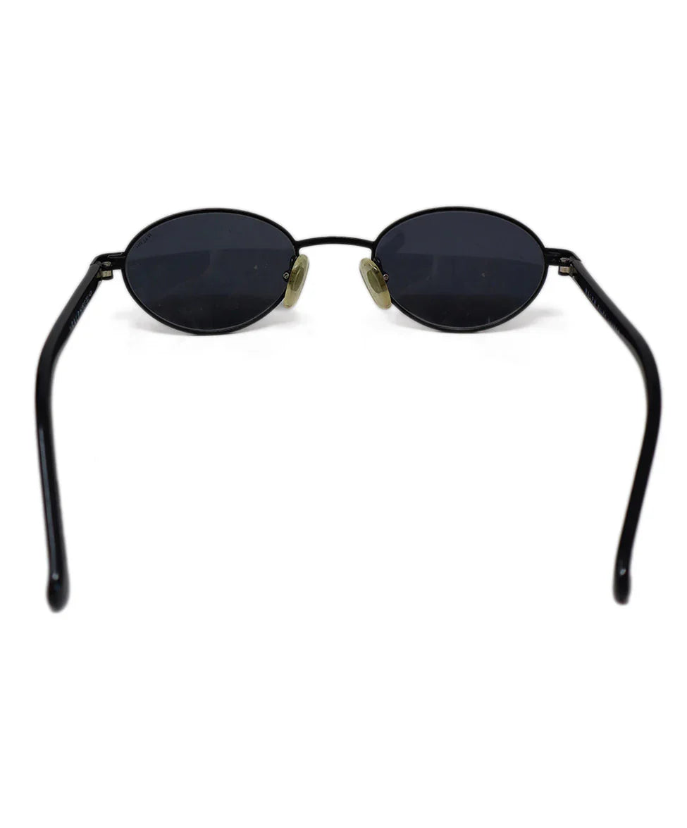 小物 RALPH LAUREN Oval Sunglasses Y2K Black Ralph Lauren Black Metal Sunglasses l Michael's Luxury