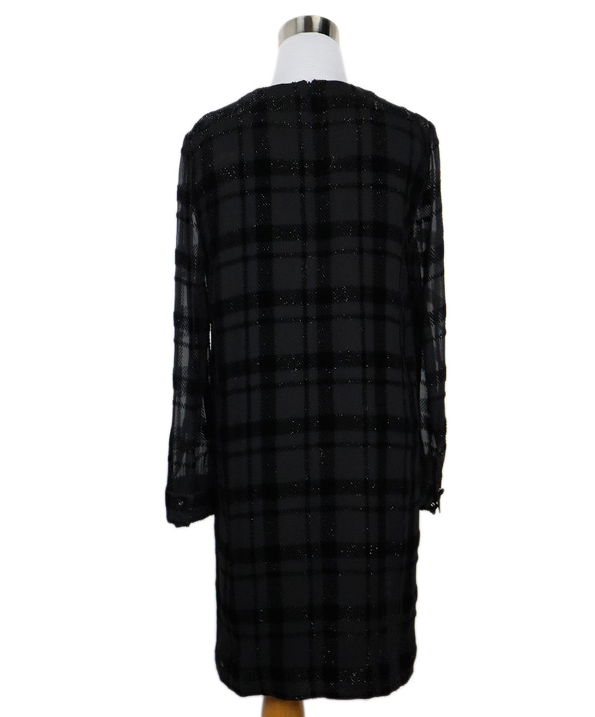 Ralph Lauren Metallic Black Plaid Dress 2