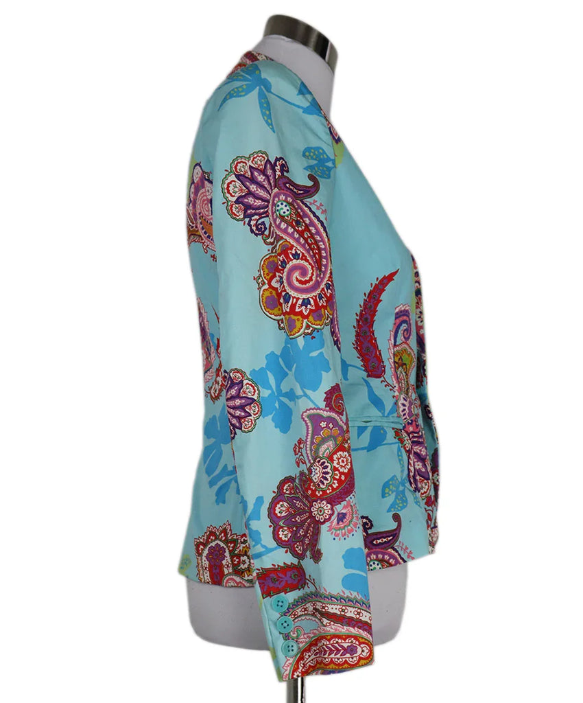 Ralph Lauren Blue & Multicolor Print Blazer sz 6 - Michael's Consignment NYC