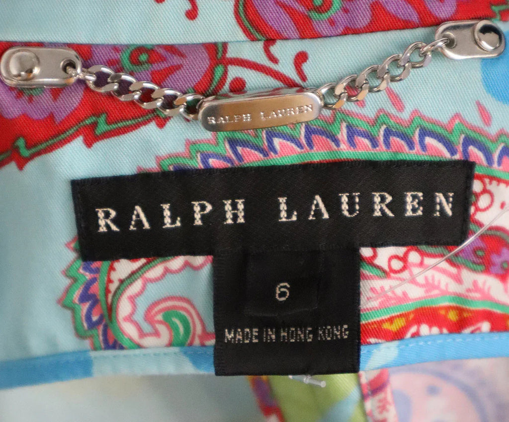 Ralph Lauren Blue & Multicolor Print Blazer sz 6 - Michael's Consignment NYC