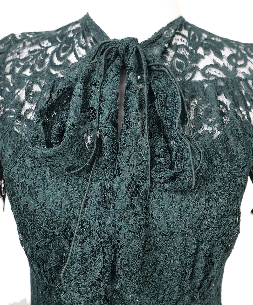 Ralph Lauren Green Lace With Slip Dress sz 4 Ralph Lauren Green Lace With Slip Dress sz 4