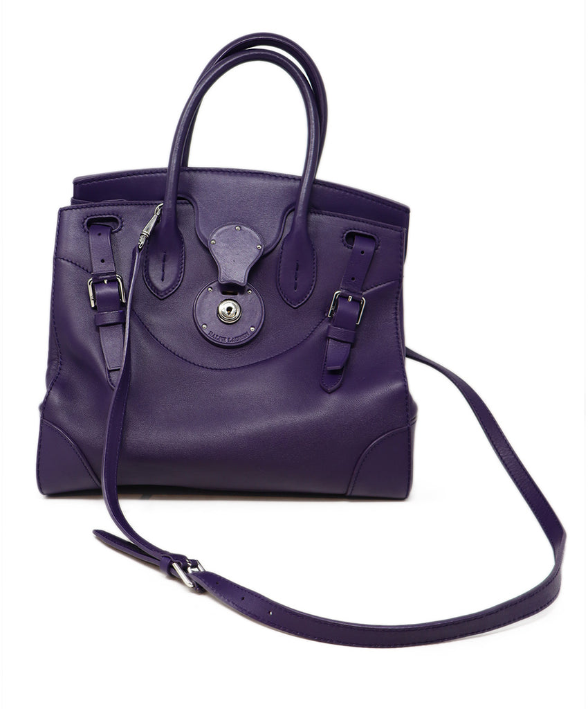 Ralph Lauren Purple Leather Ricky Bag 