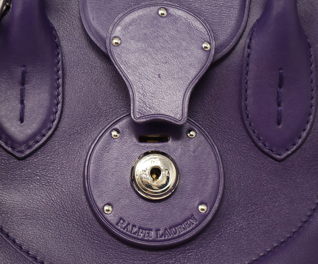 Ralph Lauren Purple Leather Ricky Bag 9