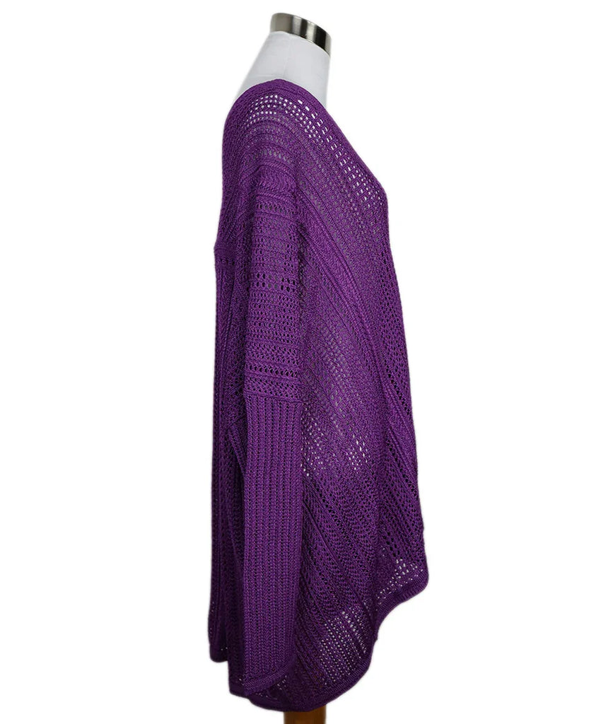 Ralph Lauren Purple Cotton Knit Sweater sz 14 - Michael's Consignment NYC