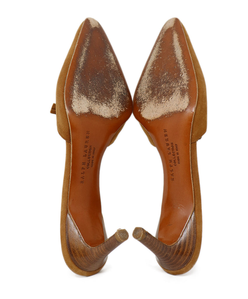 Ralph Lauren Brown Suede Lace Up Heels 4