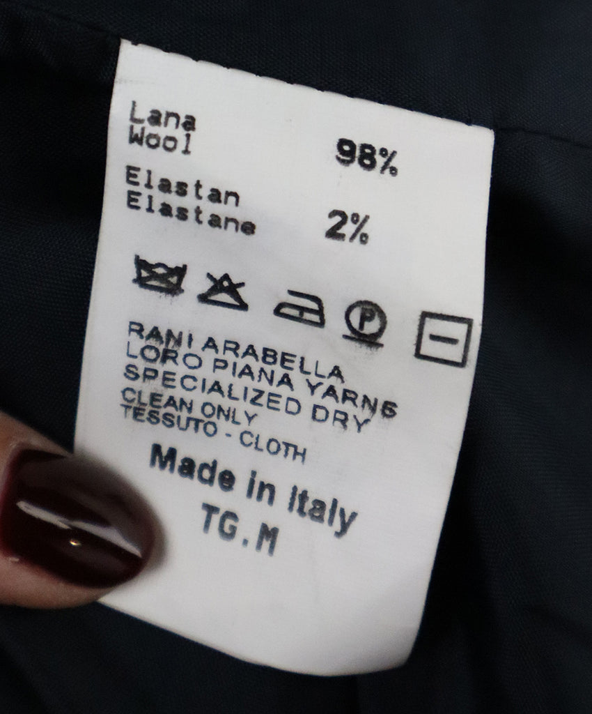 Rani Arabella Navy Wool & Brown Suede Jacket 4