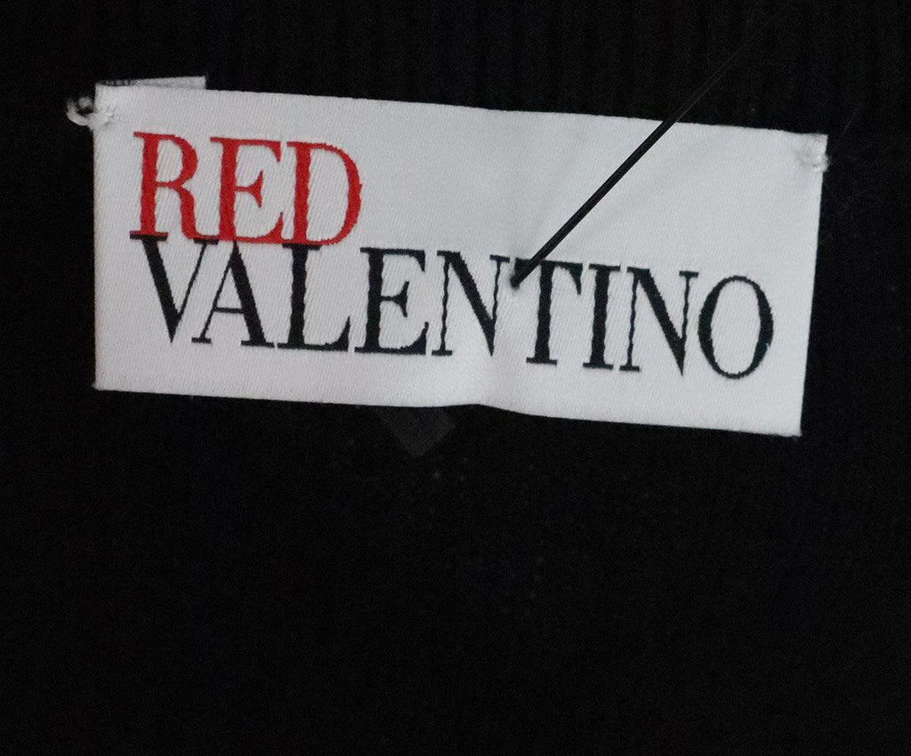 Red Valentino Red & Black Striped Star Sweater 3