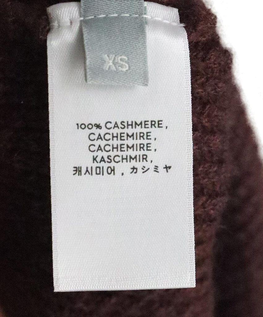 Reed Krakoff Burgundy & Grey Cashmere Sweater sz 2 - Michael's Consignment NYC