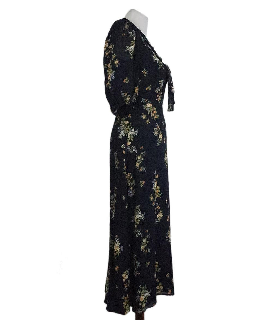 Reformation Navy Floral Print Dress sz 4 - Michael's Consignment NYC