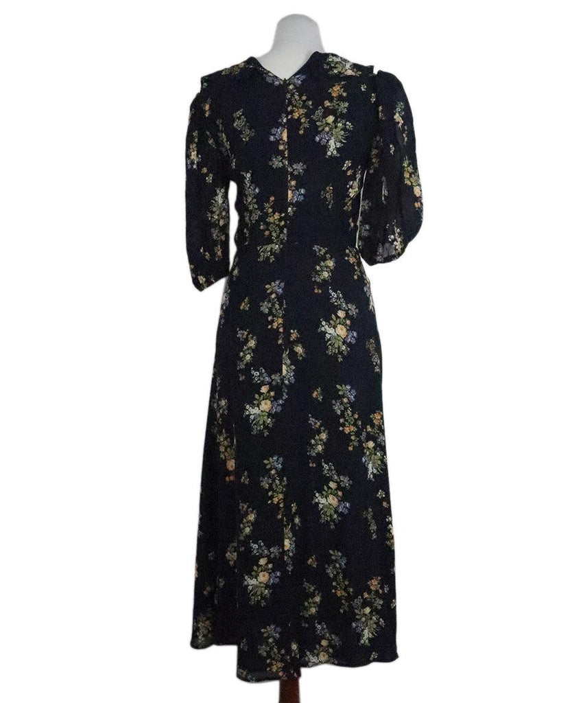 Reformation Navy Floral Print Dress sz 4 - Michael's Consignment NYC