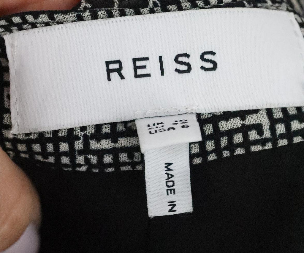 Reiss Black & White Print Dress sz 6 - Michael's Consignment NYC