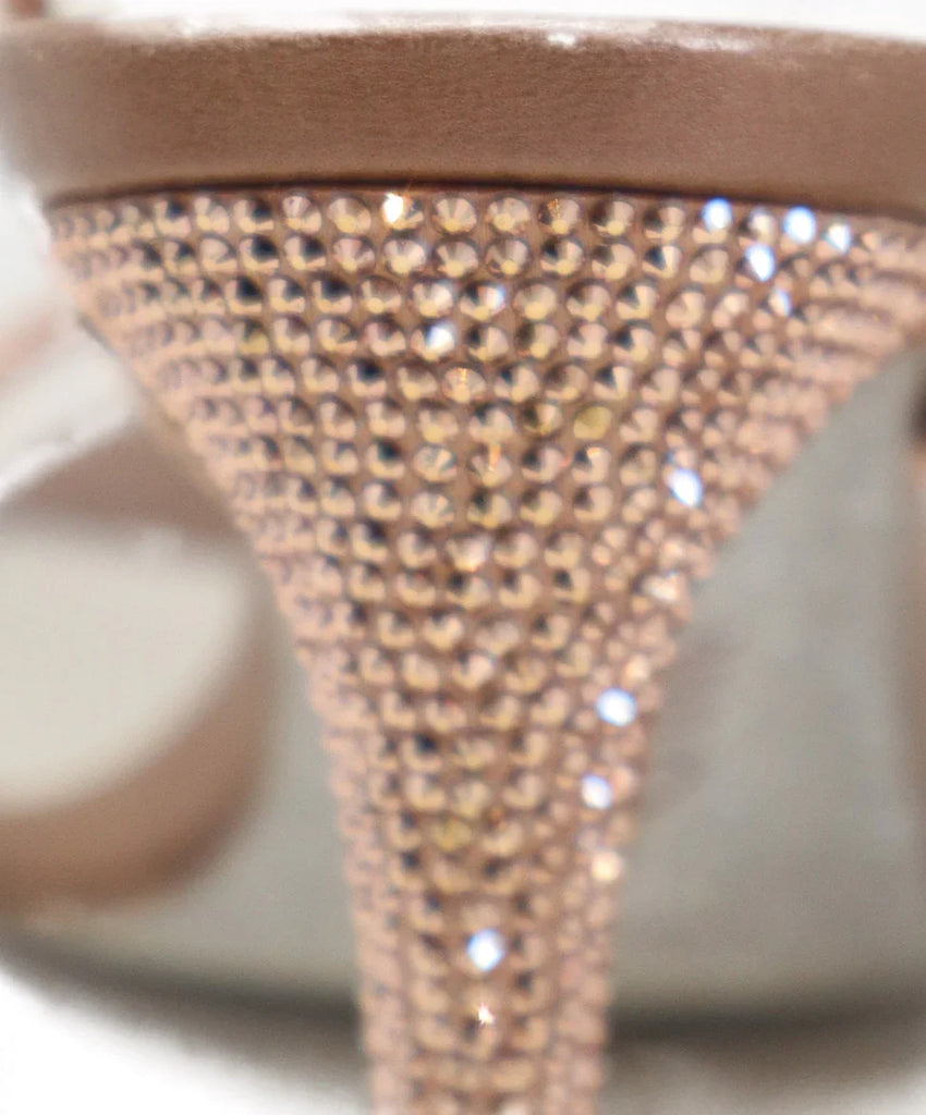 Rene Caovilla Pink Rhinestone Heels sz 7 - Michael's Consignment NYC