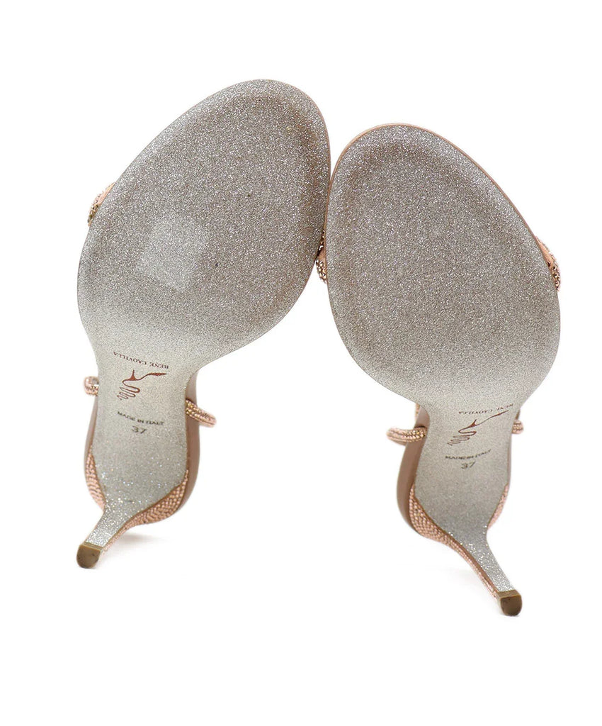 Rene Caovilla Pink Rhinestone Heels sz 7 - Michael's Consignment NYC