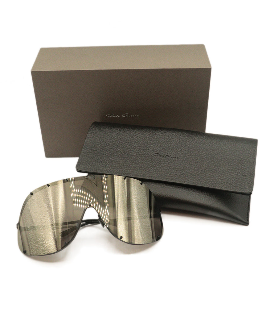 Rick Owens Brown Plastic Shield Sunglasses - Michael's Consignment NYC