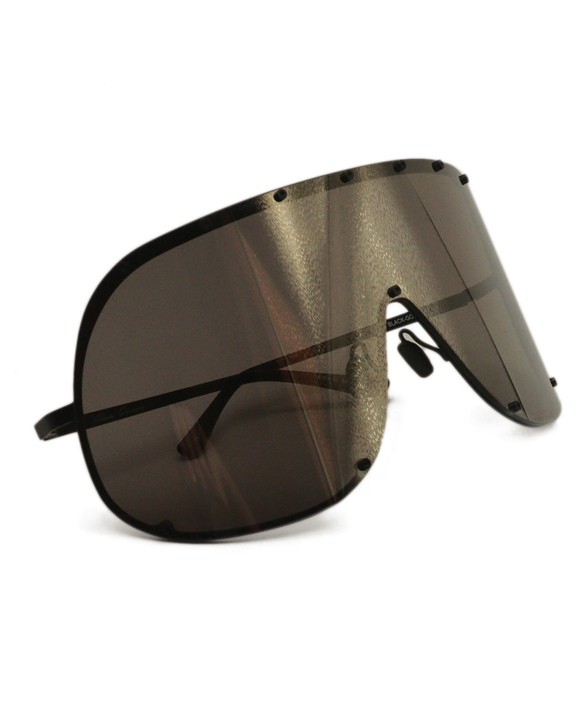 Rick Owens Brown Plastic Shield Sunglasses - Michael's Consignment NYC