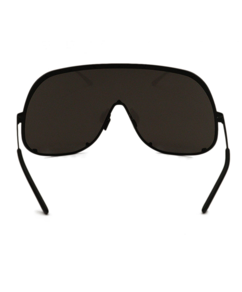 Rick Owens Brown Plastic Shield Sunglasses - Michael's Consignment NYC