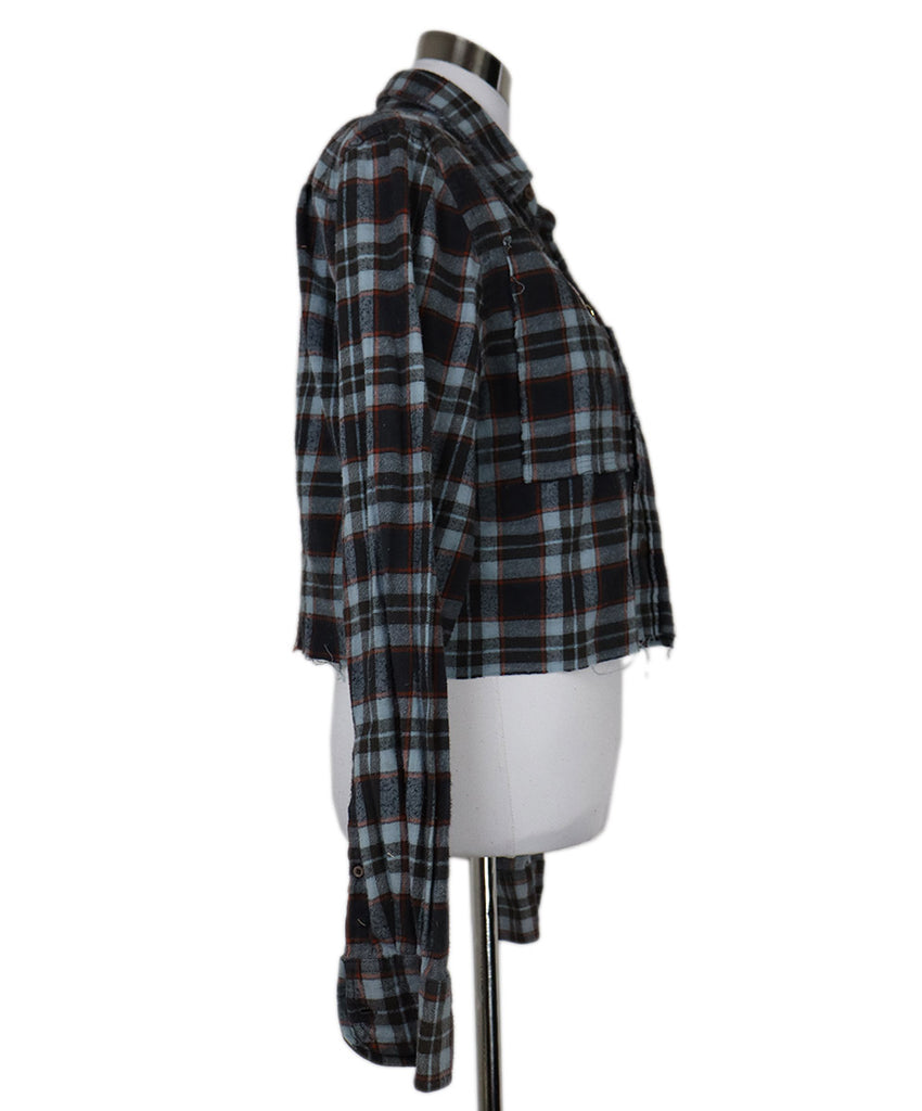 Riley Blue & Red Plaid Flannel Shirt 1