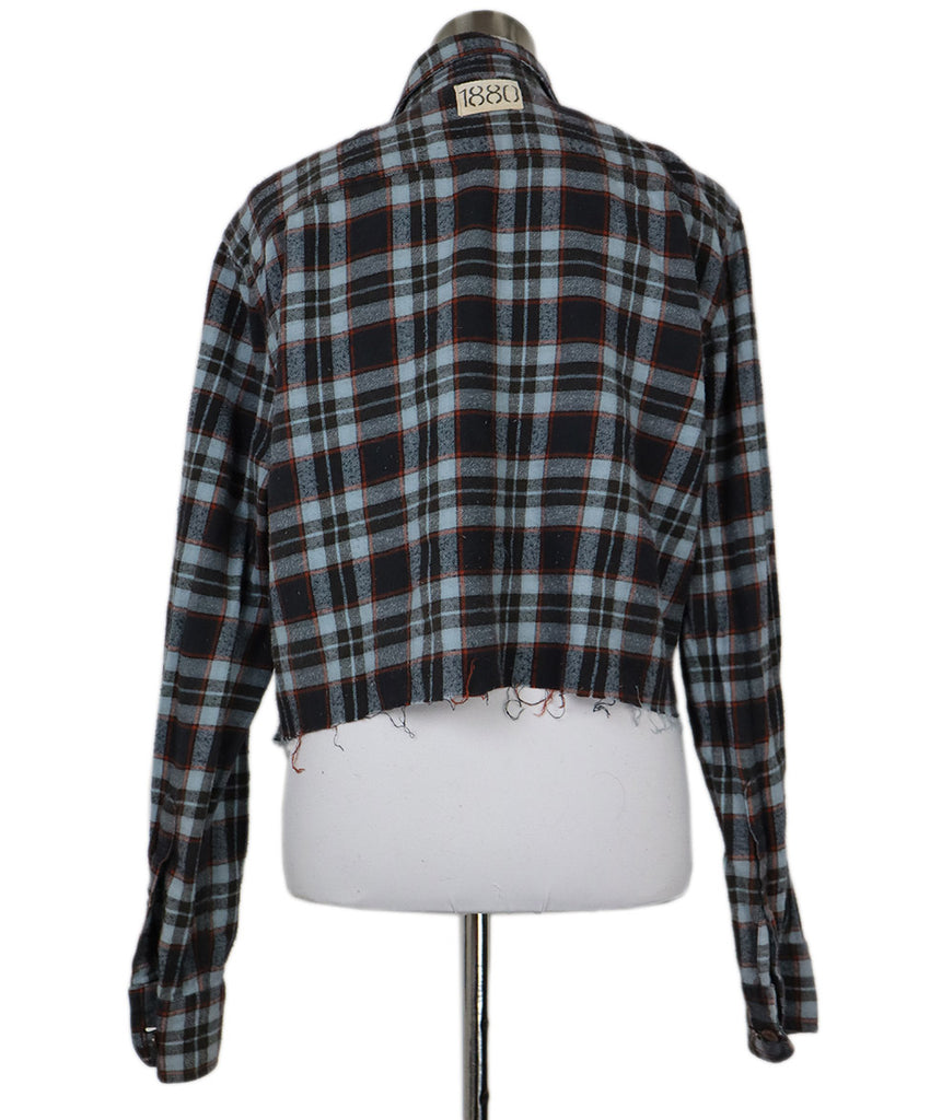 Riley Blue & Red Plaid Flannel Shirt 2