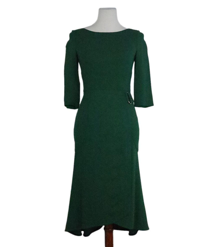 Rm Green Wool Dress sz 2 - Michael's Consignment NYC