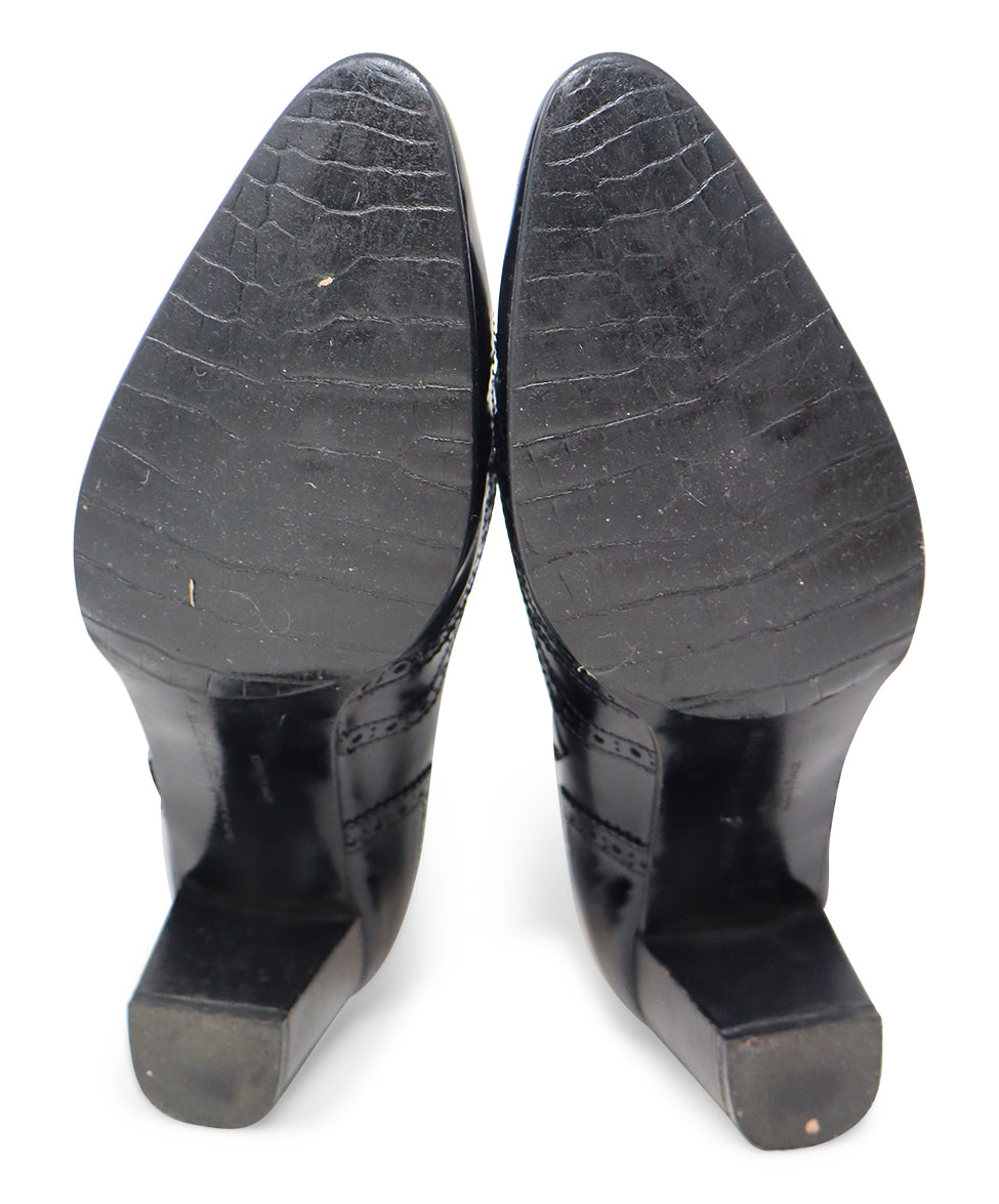 Robert Clergerie Black Leather Oxfords sz 8