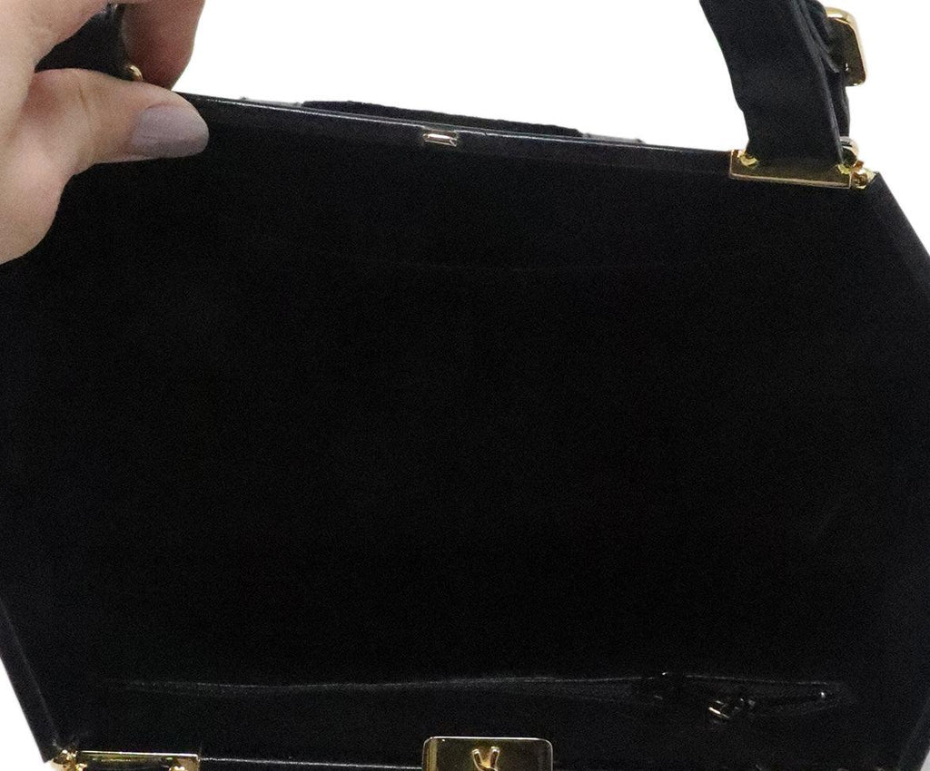 Roberta Di Camerino Black Leather & Velvet Bag 5
