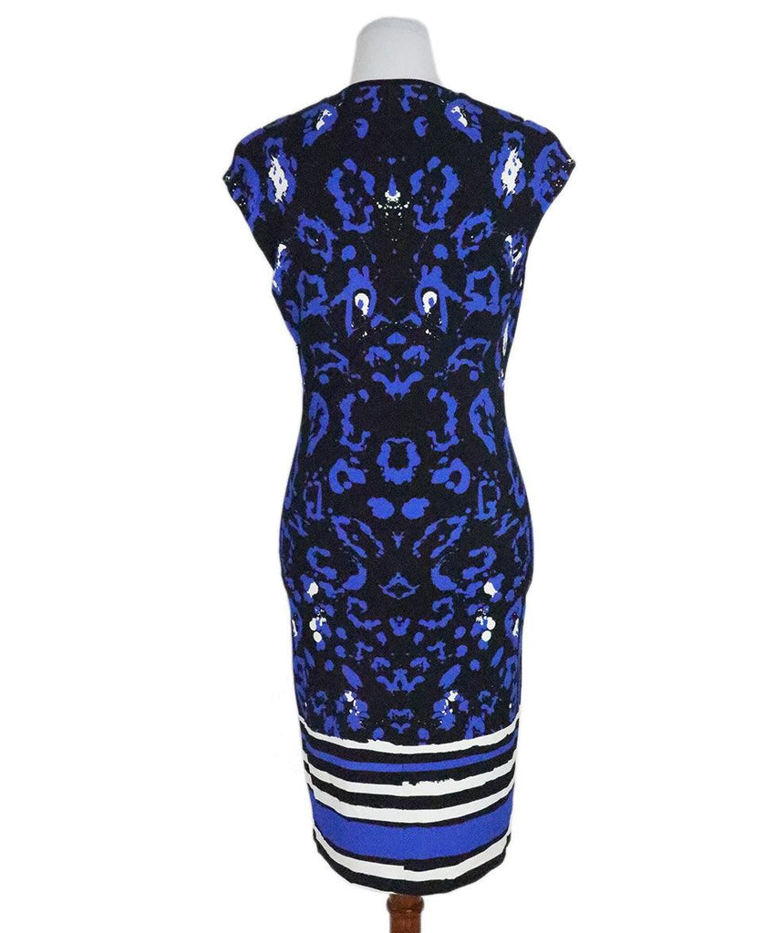 Roberto Cavalli Black & Blue Viscose Dress sz 6 - Michael's Consignment NYC