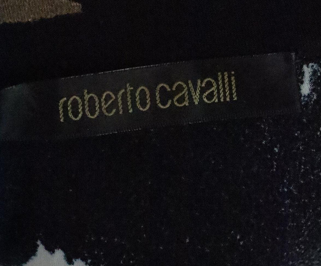 Roberto Cavalli Black & Brown Print Dress sz 6 - Michael's Consignment NYC