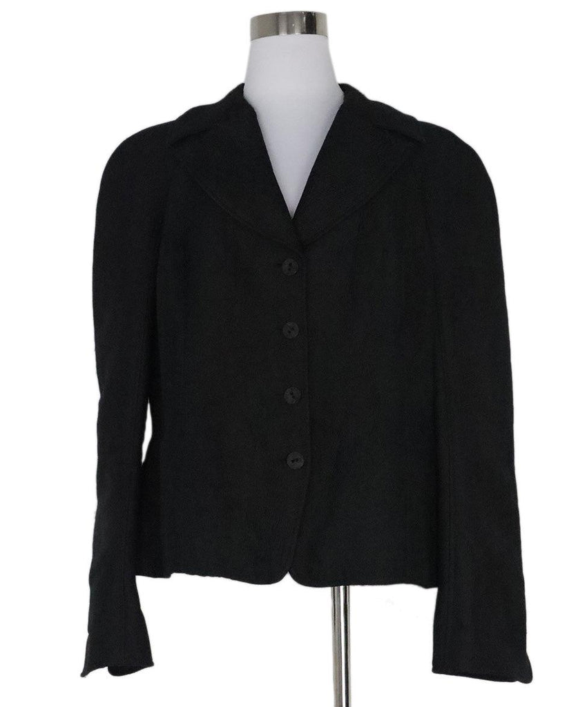 Rochas Black Silk & Lace Jacket sz 10 - Michael's Consignment NYC