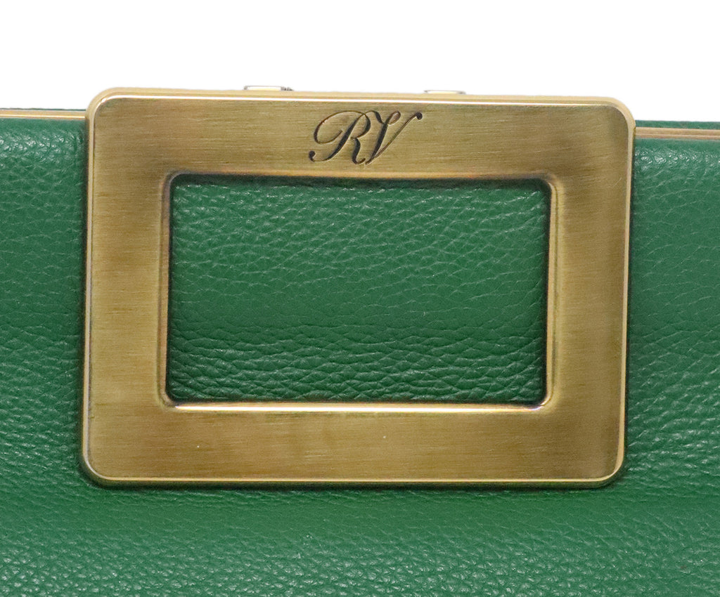 Roger Vivier Green Leather Clutch 8