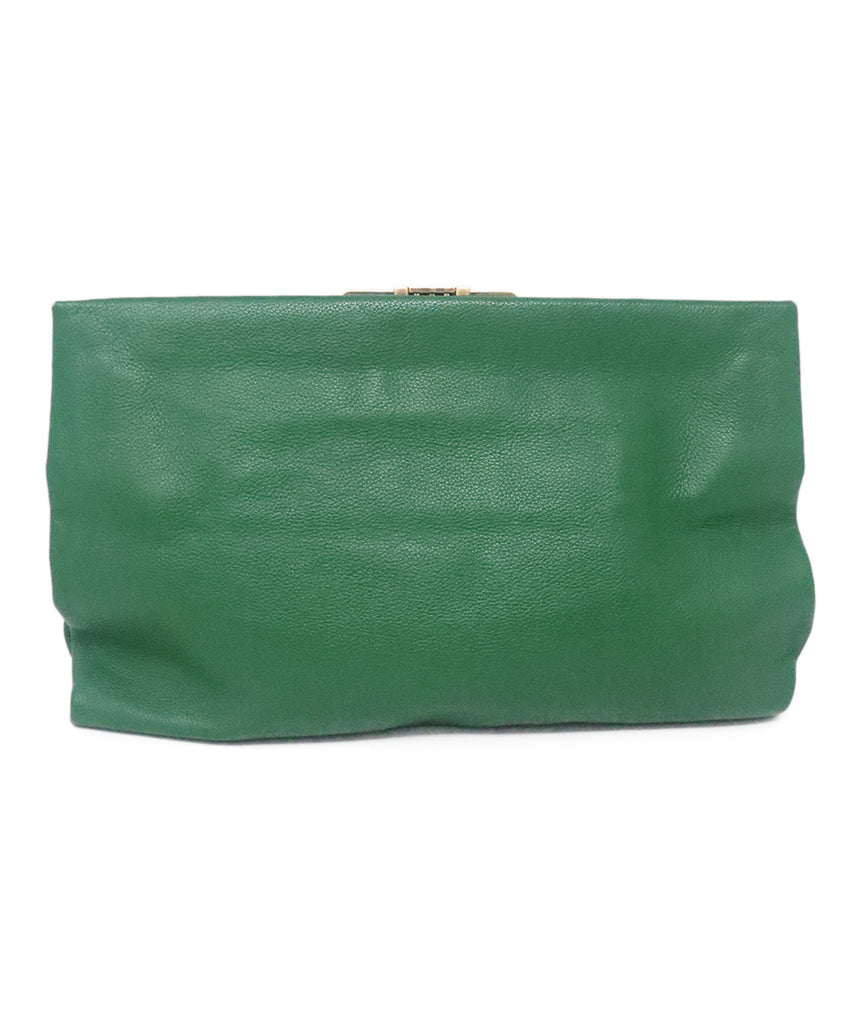 Roger Vivier Green Leather Clutch 2
