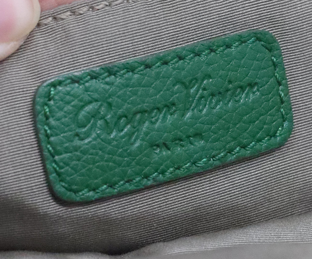 Roger Vivier Green Leather Clutch 7